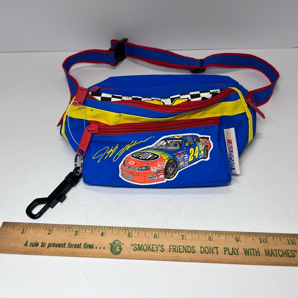Jeff Gordon #24 Nascar Checkered Flag Fanny Pack belt bag vintage